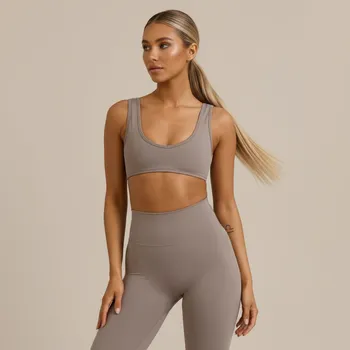 Podprsenka SISTERLY TRIBE Sportovní podprsenka V-Neck - Clay Velikost: S