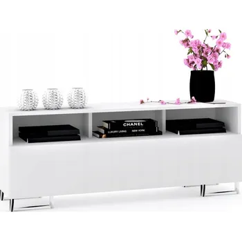 Komoda TV stolek / Komoda Play OPEN BÍLÁ Matná GLAM 140