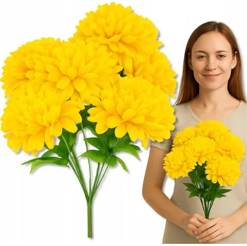 umělá květina Umělé květiny jako živé chryzantéma velká kytice 7 květů