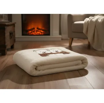 deka Deka z mikrovlákna THROW DOUILLET bílá 130x160 cm France