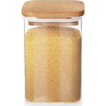 Dóza na potraviny Skleněná dóza na sypké potraviny s víkem a těsněním 1,1 l
