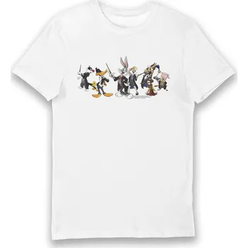 Pánské tričko Bioworld Tričko bílé s postavičkami, Looney Tunes & Harry Potter Velikost: XL