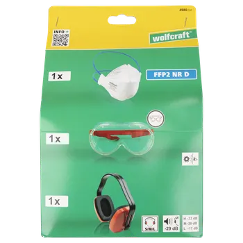 Chránič sluchu Wolfcraft Sada pro bezpečnost a ochranu zdraví při práci, 3 ks 4980000
