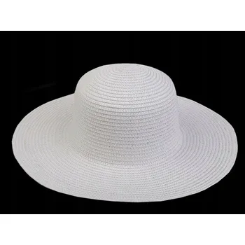 Obraz Dámský slaměný klobouk k dozdobení 1 bílý