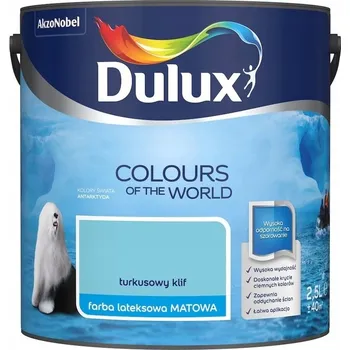barva na zeď Dulux latexová Barva na zeď 2,5 l tyrkysová matná