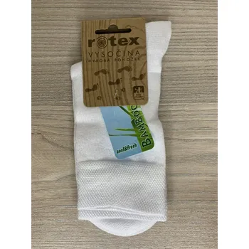 Pánské ponožky ROTEX Vysočina s.r.o. A53-56/BU – bambusové pánské elastické ponožky Barva: Bílá, Velikost: 30-31 (45-47)