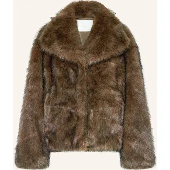 Dámský kabát Neo Noir Dámská Bunda Z Umělé Kožešiny Stephanie, hnědá, 42
