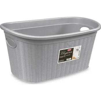 Koš na prádlo STEFANPLAST Koš na prádlo 35 l, 58x38x28cm, šedý STEFANPLAST