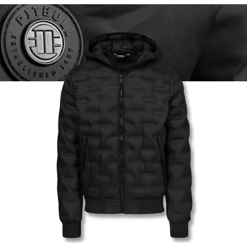 Moto bunda Pitbull pánská prošívaná bunda s kapucí FISK velikost 3XL