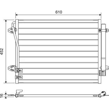 Výparník klimatizace Kondenzátor, klimatizace VALEO 814039