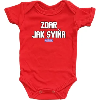 Kojenecký body Kojenecké body - Zdar jak sviňa Červená 74