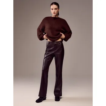 Dámské kalhoty Kalhoty z imitace kůže - 40 - House - tmavě hnědá - 341HO-89X