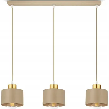 Závěsné stropní svítidlo lustr kašmír ecru béžová 485-BZ3 obývací pokoj jídelní stůl LED