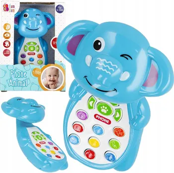 HRAČKA INTERAKTIVNÍ HUDEBNÍ TELEFON SLŮNĚ S POHYBLIVÝMI PRVKY