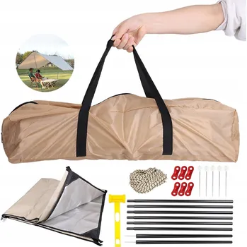 Krycí plachta Turistická plachta 0323 3x3 m voděodolná Oxford 210D pro 8-12 osob