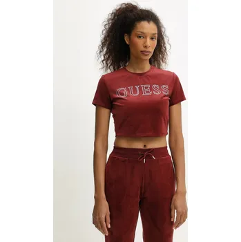 Dívčí tričko Dětské tričko Guess COUTURE V3BI01.K0232 burgundské 93X, vel. S