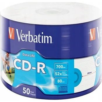 Optické médium CD disky Verbatim CD-R 700 MB 50 ks InkJet Printable 50 ks balení pro potisk
