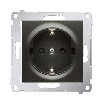 Elektrická zásuvka Elektrická Zásuvka zásuvka Kontakt-simon černá