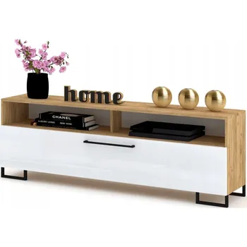 Komoda TV stolek / Komoda Play OPEN Craft Bílá Lesk 120