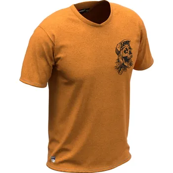 Cyklistické oblečení LEATT Cyklistický dres s krátkým rukávem - MTB ALLMOUNTAIN 2.0 JUNIOR - hnědá L