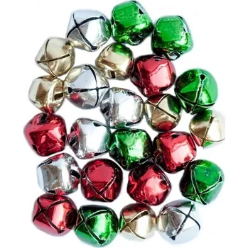 Vánoční dekorace DP Craft Rolničky vánoční barevné 24ks