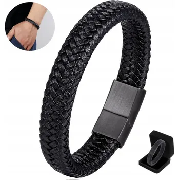 Náramek Bransoletka SKÓRZANA Męska Czanra SKÓRA + DÁREK