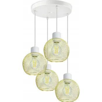 Závěsné Stropní Svítidlo Lustr Gold Globe 488-EZ4 LED 4xE27 LED Nastavitelné
