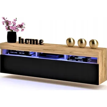 Komoda Závěsná skříňka pod TV Komoda PLAY Craft Černá 140