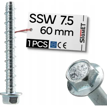 Vrták Vruty betonu Sigmet 7,5 x 60 mm 1 ks