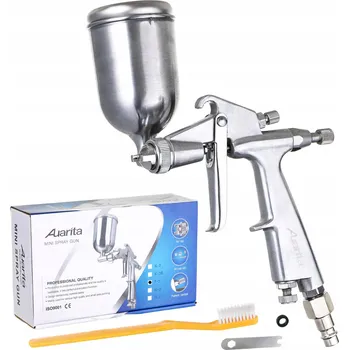 Stříkací pistole MINI LAKÝRNICKÁ PISTOLE KOVOVÁ, TRYSKA 0,5 MM, NÁDOBKA 125 ML, PRO LAKOVÁNÍ