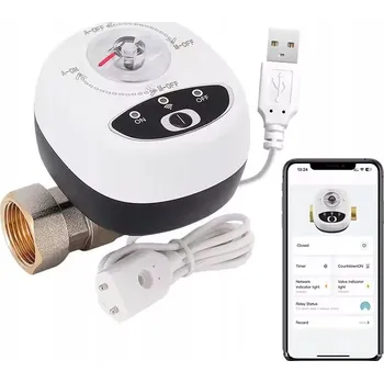 Ventil Chytrý kulový ventil s elektropohonem 3/4" DN20 WiFi TUYA se senzorem zaplavení