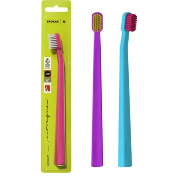 Zubní kartáček Zubní kartáček SPOKAR X ultrasoft barva: fialovo-žlutý