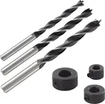 Wolfcraft 3 kolíkové vrtáky + zarážky 6-8-10 2730000