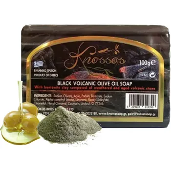 Mýdlo KNOSSOS Řecké přírodní olivové mýdlo BENTONITOVÁ HLÍNA 100 g