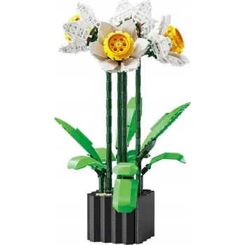 ostatní stavebnice STAVEBNÍ SADA STAVEBNICE KVĚTINY NARCISY V KVĚTINÁČI 838 DÍLŮ