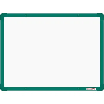 Kancelářský nábytek Keramická tabule na fixy se zeleným rámem 060 x 045 cm