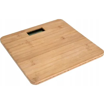 Osobní váha Omega bambusová koupelnová váha s displejem, nosnost 180 kg