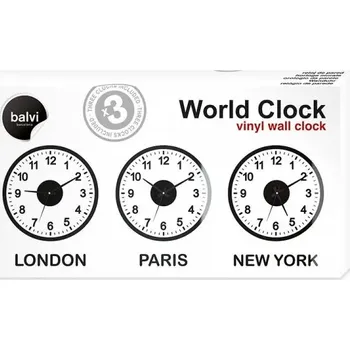 Hodiny Sada 3ks nástěnných hodin 26489 World Clock BALVI