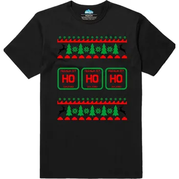 Pánské tričko Pánské tričko Vánoční Chemické prvky Ho-Ho-Ho (Velikost: S, Barva: Černá)