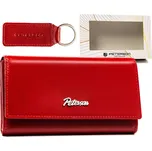 Dárková sada peněženky a klíčenky z pravé kůže Peterson PTN SET-D-68-KCS RED