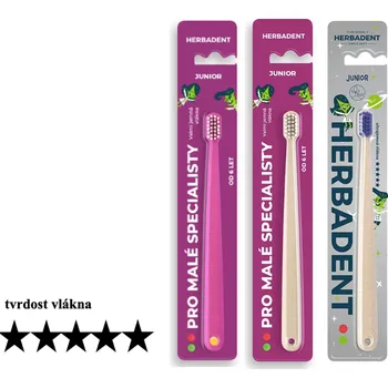 Zubní kartáček HERBADENT dětský zubní kartáček JUNIOR (blistr) barva: fialovo-bílý