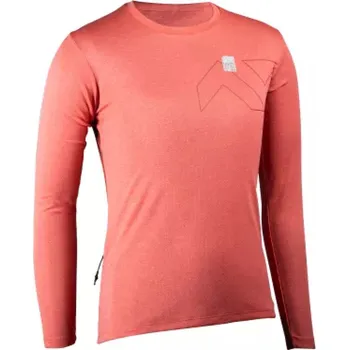 cyklistický dres LEATT Cyklistický dres s dlouhým rukávem letní - MTB TRAIL 3.0 W - červená XS