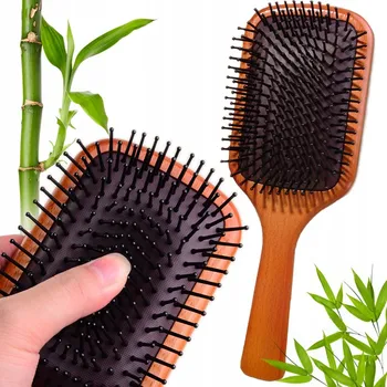 kartáč na vlasy Bambusový kartáč na vlasy profesionální lehký pro masáž hlavy