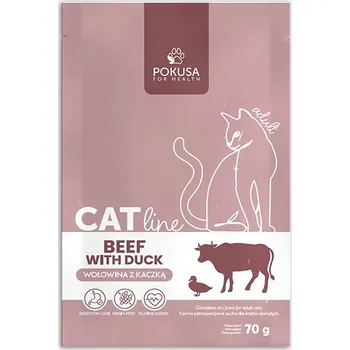 Krmivo pro kočku POKUSA KRMIVO SUCHÉ KRMIVO PRO KOČKY CATLINE HOVĚZÍ S KACHNOU ADULT 70G