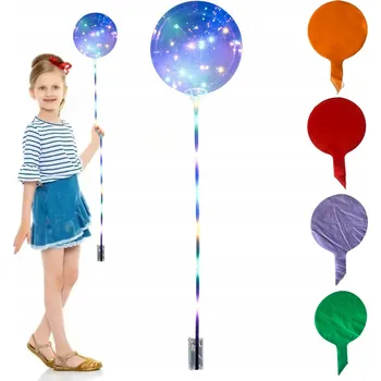 BAREVNÝ LED BALÓNEK VELKÝ SVÍTÍCÍ KLACEK SVĚTÝLKA