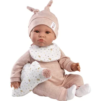 Panenka Llorens 74508 NEW BORN - realistická panenka miminko se zvuky a měkkým látkovým tělem - 45 cm