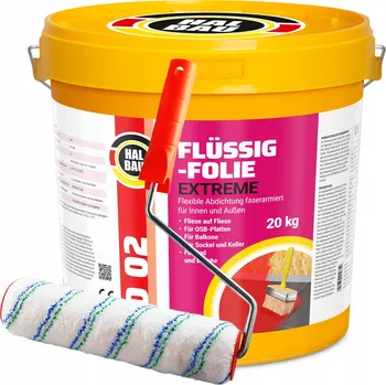 Tekutá Fólie 20 kg Hydroizolace Elastická + Váleček na malování 25 cm