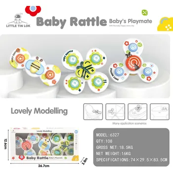 Hračka pro nejmenší 3in1 Ladybug, Butterfly, Bee Spinner Set