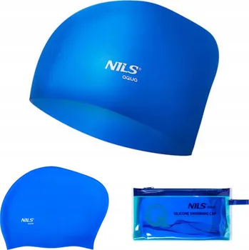 Plavecká čepice Silikonová plavecká čepice Nils Aqua modrá