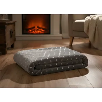 deka Vánoční deka z mikrovlákna SPARKLE II. šedá 150x200 cm